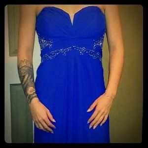 Royal blue long formal gown